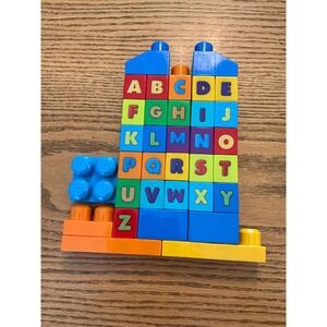 Mega Bloks First Builders ABC Learning Train Alphabet Blocks A-Z Toddler Toy Lot